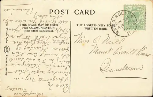 Postcard Donegal Schloß Castle 1909