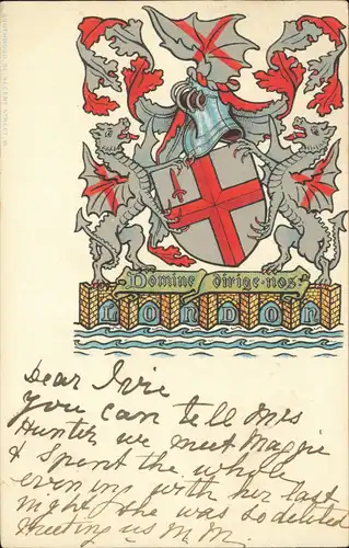 Postcard London Heraldik-Karte Wappen - Silber 1904