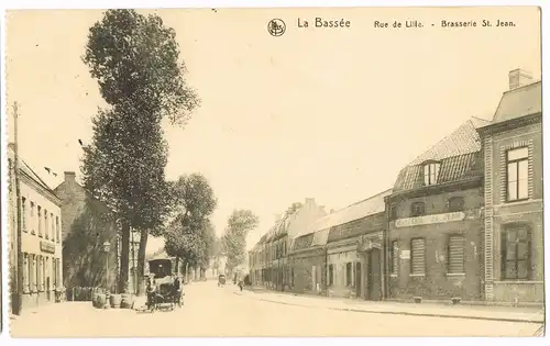 La Bassée Rue de Lille Feldpostkarte 1. WK 1916   gel GROSSRÖHRSDORF  Feldpost