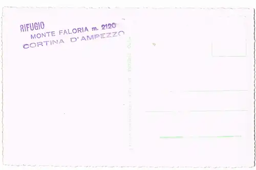 Cortina d´Ampezzo RIFUGIO RISTORANTE STAZIONE FUNIVIA AL FALORIA (2120) 1940