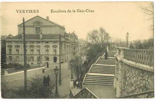 Postkaart Verviers Escaliers de la Chic-Chac 1918