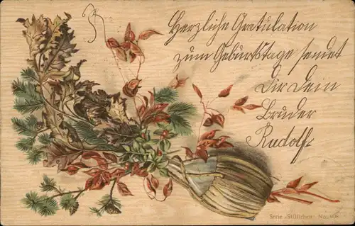 Weihnachten Christmas, Stillleben 1902  Ankunftsstempel Wittenberge Bz Potsdam