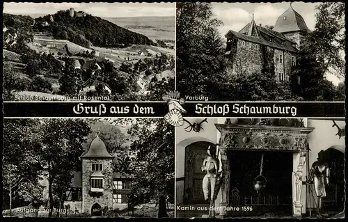 Ansichtskarte Rinteln Mehrbild-AK Gruss aus dem Schloss Schaumburg 1955