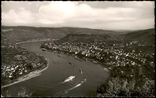 Ansichtskarte Boppard Panorama-Ansicht, Rhein Tal 1960