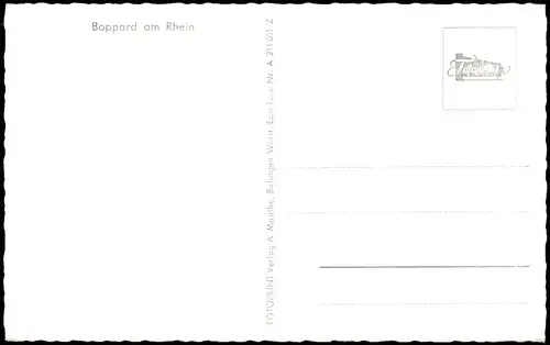 Ansichtskarte Boppard Panorama-Ansicht, Rhein Tal 1960