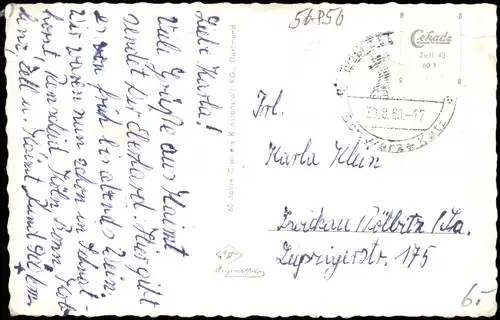 Zell/Mosel Mehrbildkarte mit Ortsansichten, u.a. Schloss, Weinbrunnen uvm. 1960