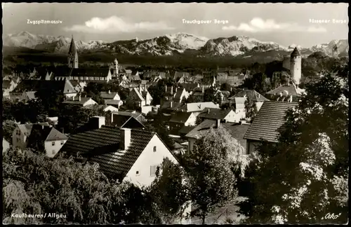 Ansichtskarte Kaufbeuren Panorama-Ansicht Blick zu den Alpen 1960