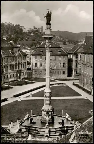 Ansichtskarte Eichstätt Mariensäule am Residenzplatz 1960