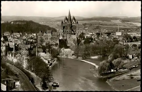 Ansichtskarte Limburg (Lahn) Stadt Panorama Blick von der Autobahn 1960