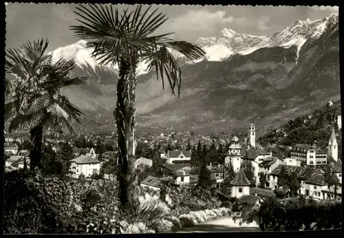 Cartoline Meran Merano Panorama-Ansicht, Südtirol Südtiroler Berge 1956