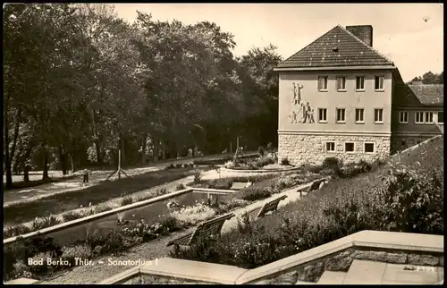 Ansichtskarte Bad Berka Partie am Sanatorium DDR AK 1962