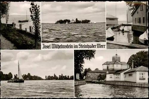 Wunstorf Insel Wilhelmstein im Steinhuder Meer, Mehrbildkarte 1960