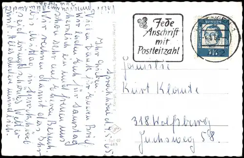 Ansichtskarte Sprockhövel Mehrfamilienhaus Siedlung 1965
