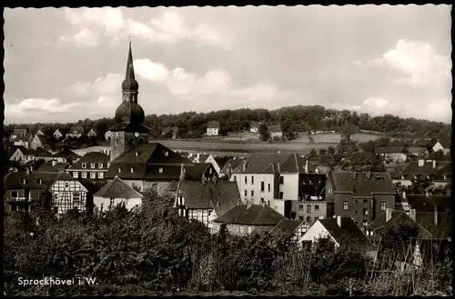 Ansichtskarte Sprockhövel Stadtpartie, Fachwerkhäuser 1962