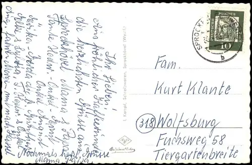 Ansichtskarte Sprockhövel Stadtpartie, Fachwerkhäuser 1962