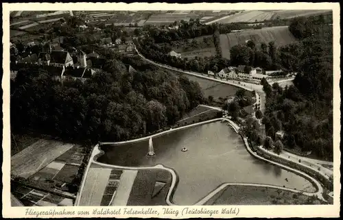 Ansichtskarte Bad Iburg Luftbild Waldhotel Felsenkeller 1957