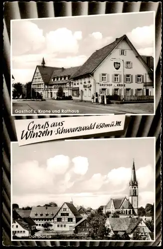 Ansichtskarte Fluorn-Winzeln Gasthof Pension zur Krone BP Werbung 1971