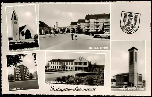 Lebenstedt-Salzgitter Kirche, Berliner Straße, Hochhaus, Ostertal, Kirche 1962