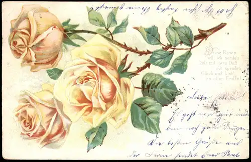 Botanik :: Blumen, Rosen - Diese Blumen will ich dir senden 1904