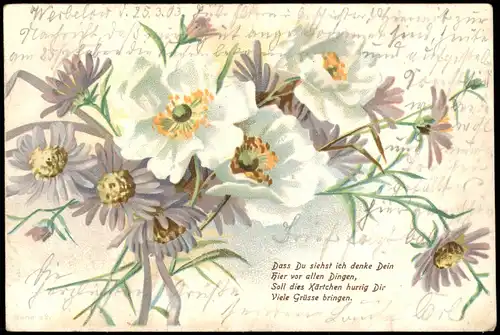 Ansichtskarte  Blumenstrauss - Künstlerkarte 1903