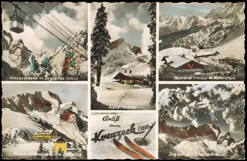 Garmisch-Partenkirchen Kreuzeck (Wettersteingebirge) Mehrbildkarte 1968