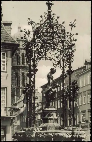 Ansichtskarte Göttingen Gänseliesel-Brunnen 1960