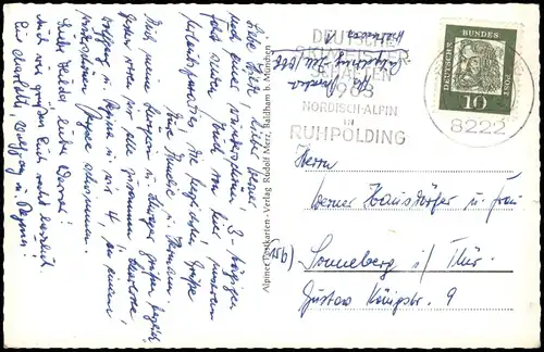 Ansichtskarte Ruhpolding Mehrbild-AK Rauschberg mit Rauschberghaus 1960