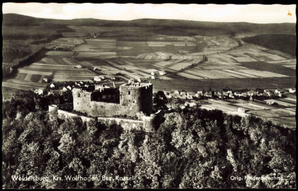 Ippinghausen Wolfhagen Luftaufnahme Weidelsburg Vom Flugzeug Aus 1960 Nr 241972 Oldthing Ansichtskarten Deutschland Unsortiert