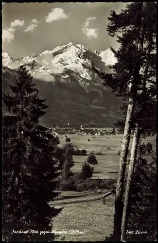 Ansichtskarte Farchant Panorama Blick gegen Alpspitze (2628 m) 1960