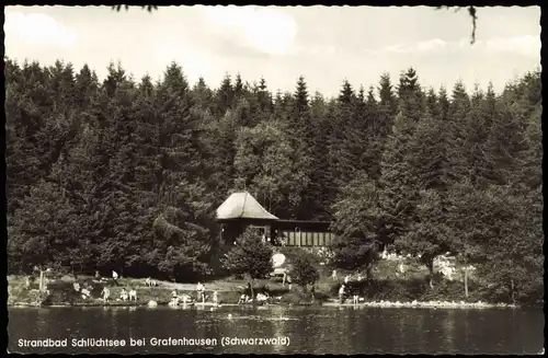 Ansichtskarte Grafenhausen Strandbad Schlüchtsee 1963