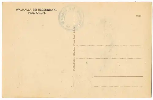 Ansichtskarte Regensburg Walhalla-Denkmal, Innenansicht 1912