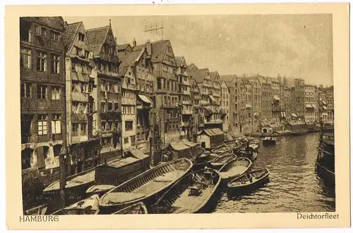 Ansichtskarte Hamburg Deichtorfleet 1922