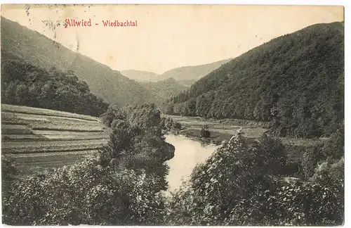 Ansichtskarte Altwied-Neuwied (Rhein) Wiedbachtal 1909