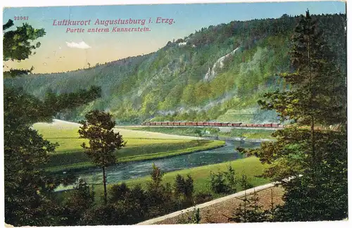 Augustusburg Erzgebirge Partie unterm Kunnerstein, Erzgebirge 1910