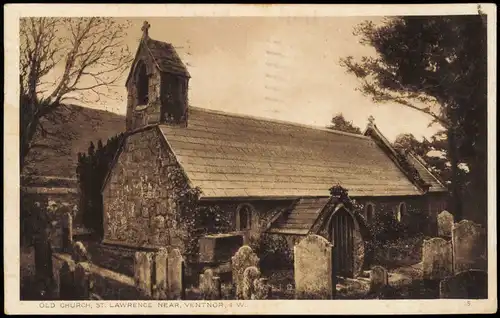 Ventnor (Isle of Wight) Ventnor (Isle of Wight) OLD CHURCH  LAWRENCE NEAR  1935