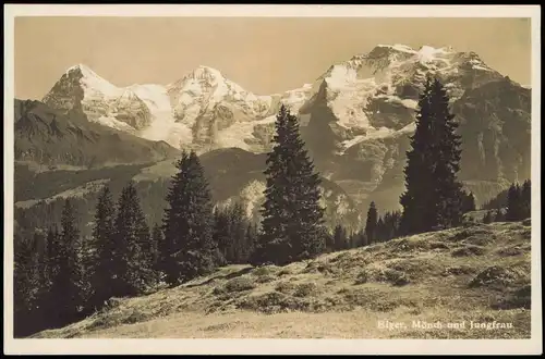 Lauterbrunnen Eiger, Mönch und Jungfrau (Schweizer Alpen Berge) 1930