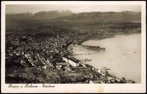 Ansichtskarte Bregenz Bregenz a. Bodensee - Kirschner, Luftaufnahme 1939