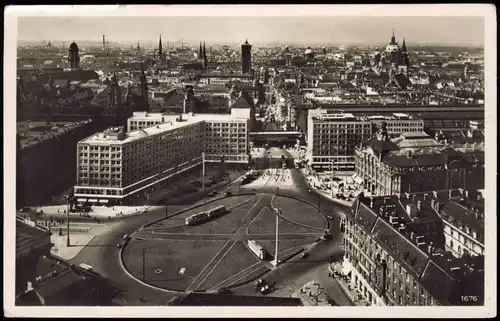 Ansichtskarte Mitte-Berlin Alexanderplatz aus der Vogelschau-Perspektive 1940