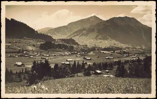Ansichtskarte Gstaad Panorama-Ansicht mit Gifferhorn 1935