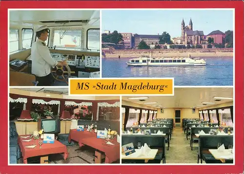 Petriförder-Magdeburg MS Stadt Magdeburg - Außen- und Innenansicht mit Gästebereich 1988/1990