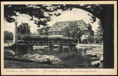 Ansichtskarte Konstanz Gondelhafen 1939
