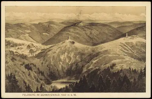 Feldberg (Schwarzwald) Feldberg     Künstlerkarte Vogelperspektive 1928