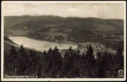 Ansichtskarte Titisee-Neustadt Blick auf Stadt und See 1937  gel. Sonderstempel