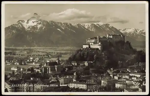 Ansichtskarte Salzburg Stadtpartie mit Untersberg 1927