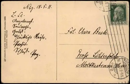 Ansichtskarte Nürnberg Tiergärtnertor. 1909