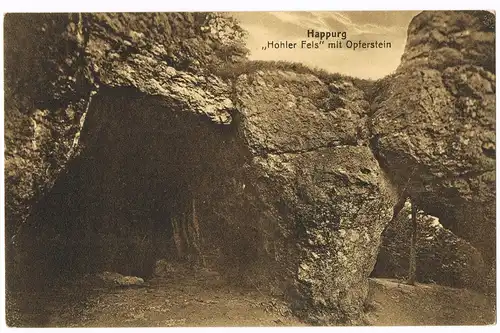 Ansichtskarte Happurg Hohler Fels mit Opferstein Happurg 1920