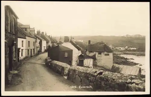 Postcard Coverack Porthkovrek Street view, Straßenpartie 1929