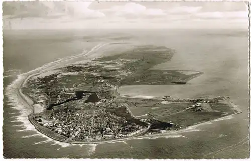 Ansichtskarte Norderney Luftbild aus 1000 m Höhe 1962