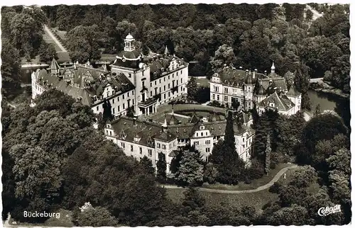 Ansichtskarte Bückeburg Luftbilder Schloss vom Flugzeug aus 1964