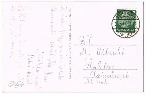 Ansichtskarte Schwarzwaldhäuser (ohne Ortsangabe) 1937   gel Stempel NEUENBÜRG